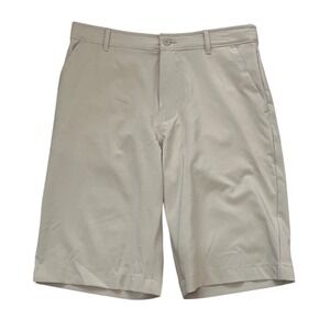 IZOD Boys Flat Front Golf Shorts White Pepper Size 18 Regular NWT